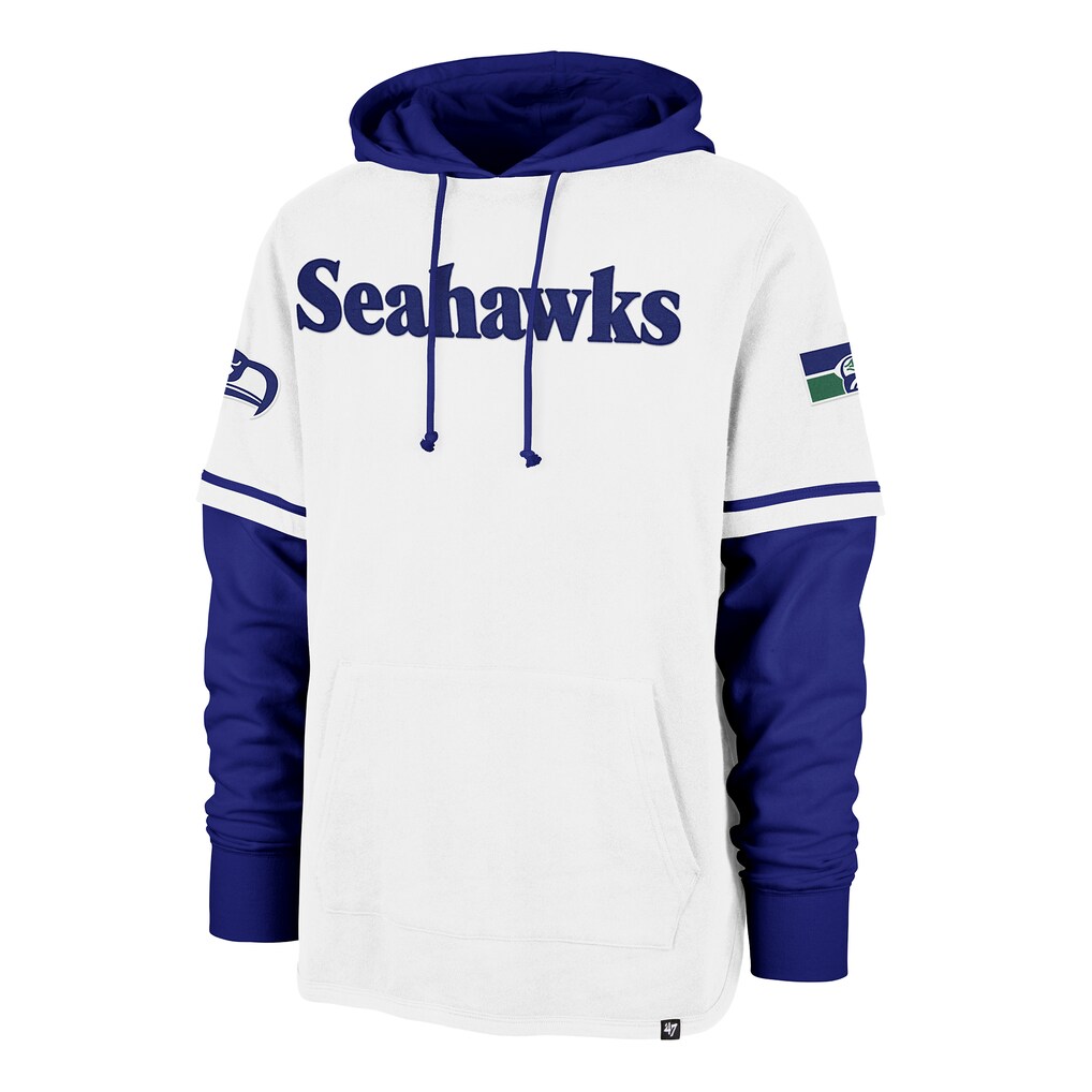  Seattle Seahawks '47 Throwback Shortstop Pullover Hoodie - White